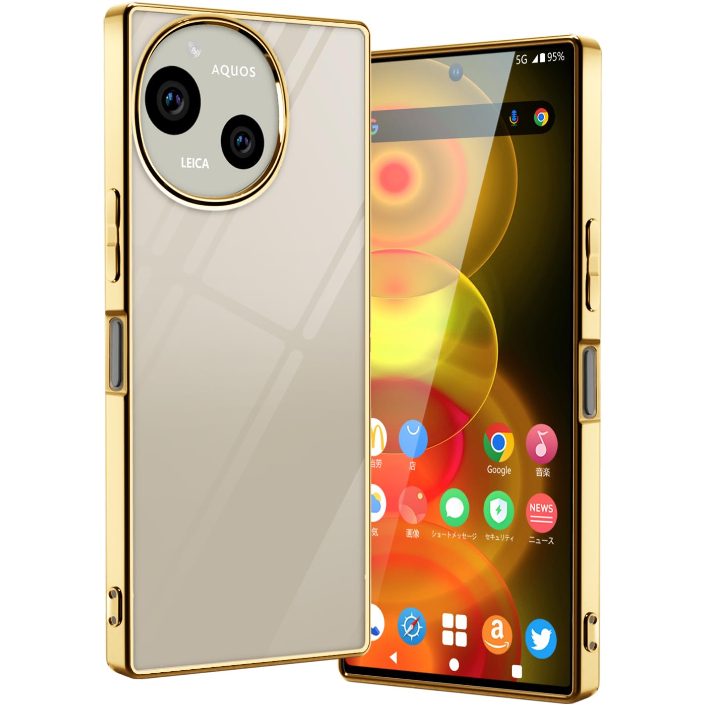 Amazon.co.jp: AQUOS R9 / R10 ケース クリア 耐衝撃 SH-51E / SH-51F