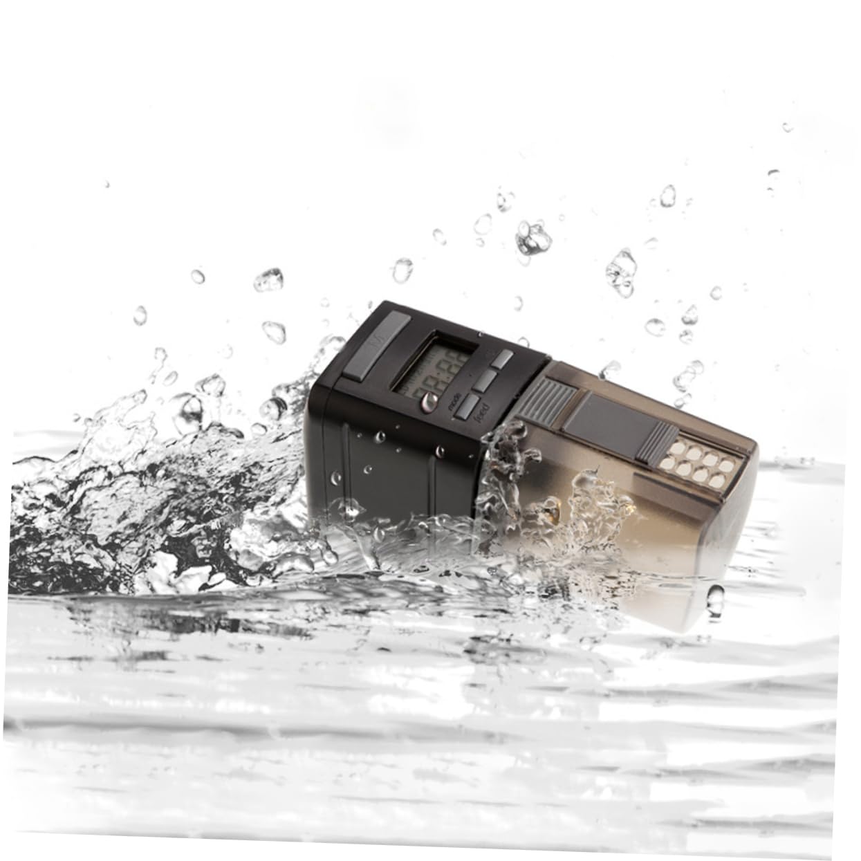 Milisten Automatischer Fütterung Fischfutterautomat mit für Automatische Verstellbarem Aquarium für Elektrischer Futterauslass und 75ml Kapazität im Urlaub