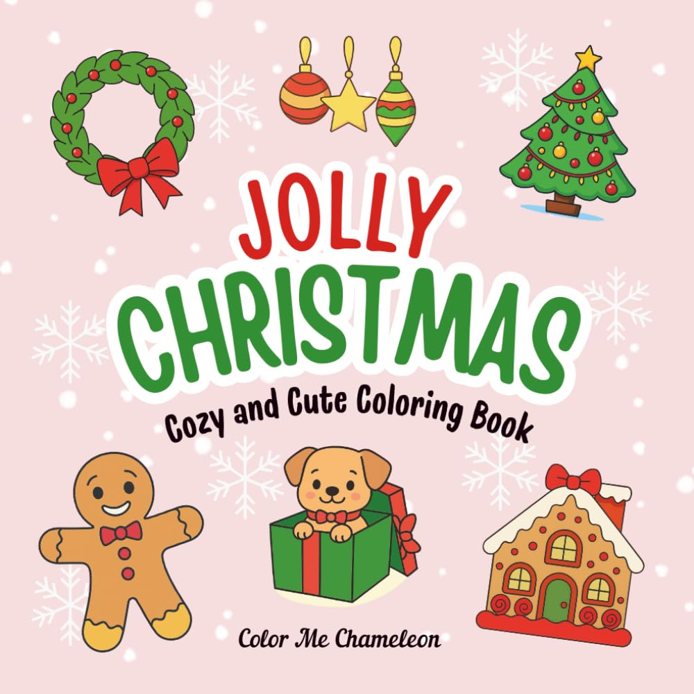 Jolly Christmas: Cozy and Cute Coloring Book