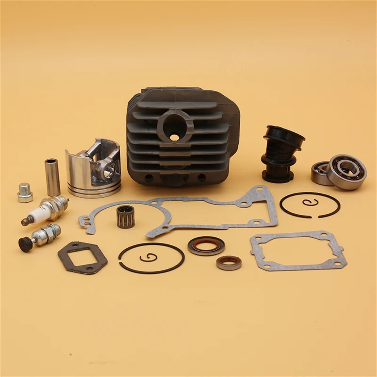 50mm Cylinder Tłok Kolektor Olejowy Uszczelka Świeca Zapłonowa Zestaw, do STIHL, 044 MS440 Części Zamienne Do Piły Łańcuchowej Ogrodowej Zestaw tłoków do maszyn ogrodowych