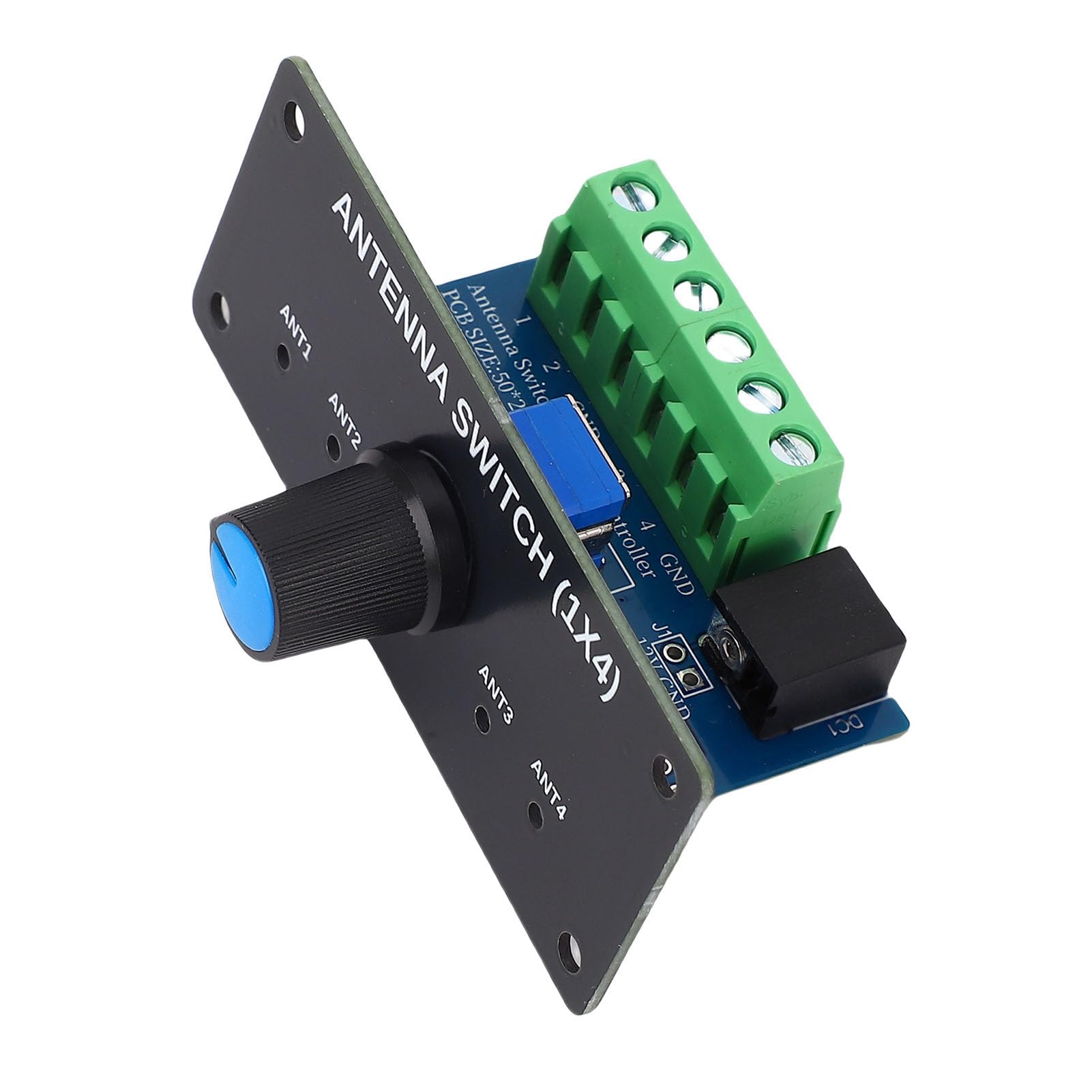 Cryfokt Interruptor de Antena Remota Coaxial, Interruptor de Antena de Precisión Estable de Aleación de Aluminio Fácil de Instalar 1.8 MHz-60 MHz Baja Pérdida Flexible con Enchufe SO-239 para Torre