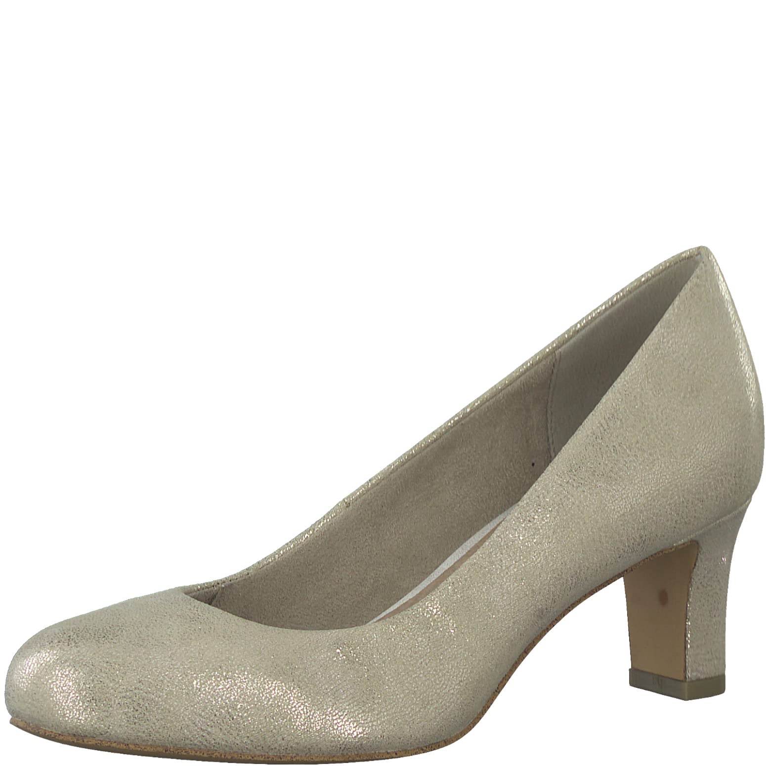 Jana Women's Pumps Small Heel Vegan, Gold Met Str 1, 6 UK