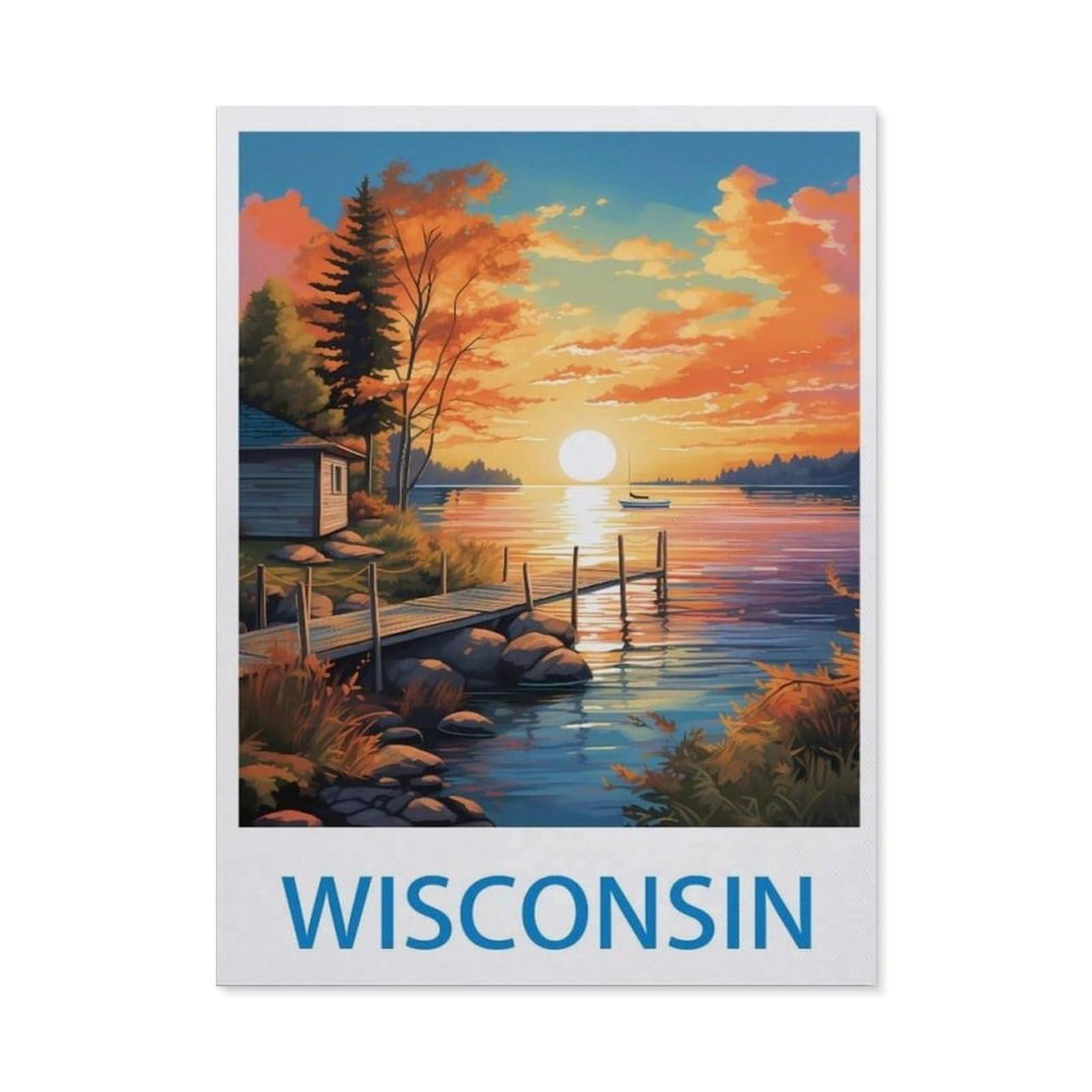 BEAYODKP Diamond Painting，Wisconsin（50x60cm）