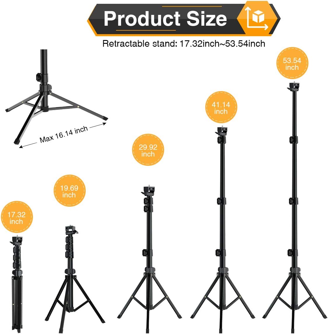 Bеѕt Dеаl Prоduсt Tripod Stand for iPad, MECO Tablet Tripod Stand Height Adjustable 360 Rotating Tablet Stand Foldable Phone Tripod Stand for All 4.7-12.9 Phone or Tablet, Camera and Ring Light, Carrying Bag as Gifts