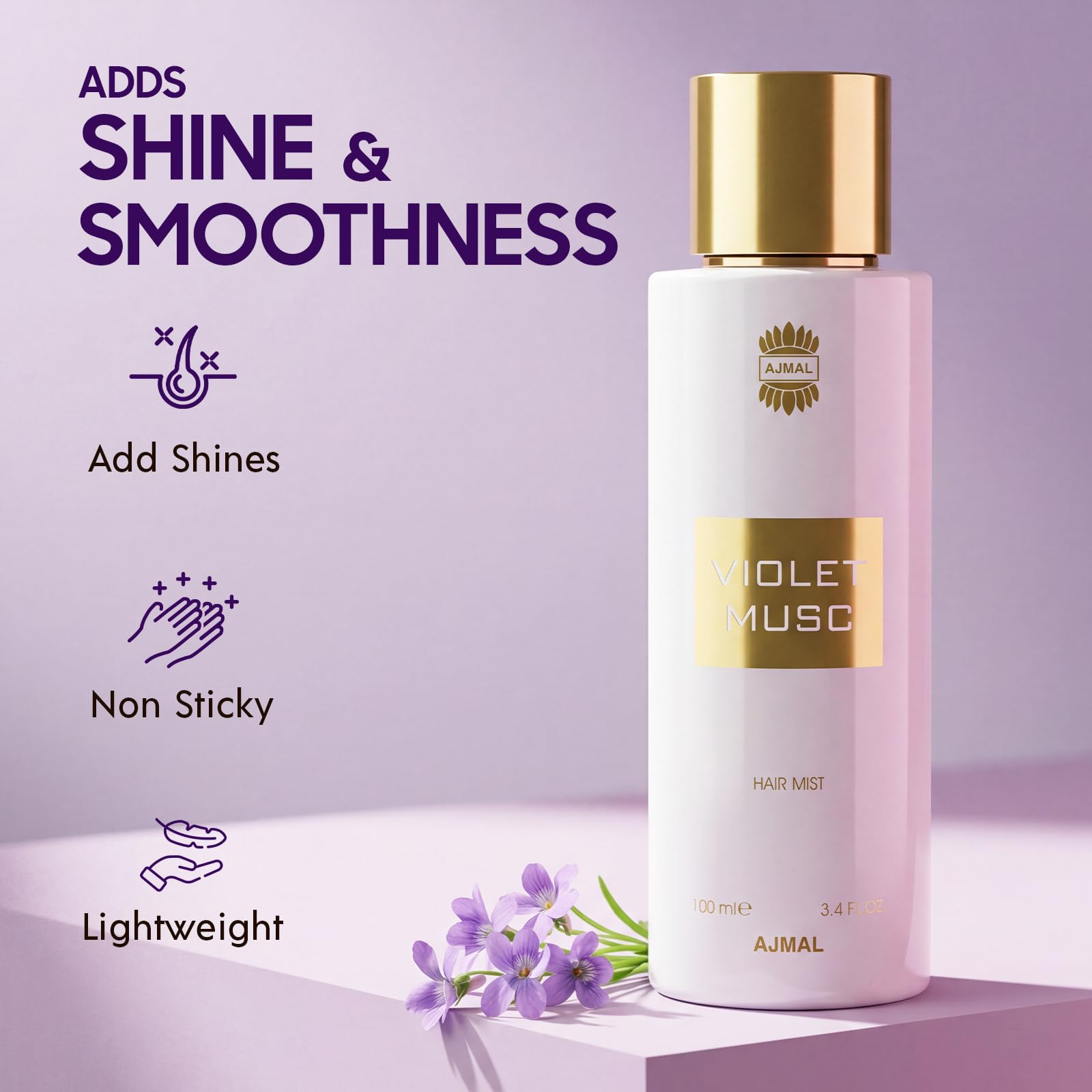 Violet Musk Hair Mist for Women by Ajmal Perfumes, 100ml: Buy