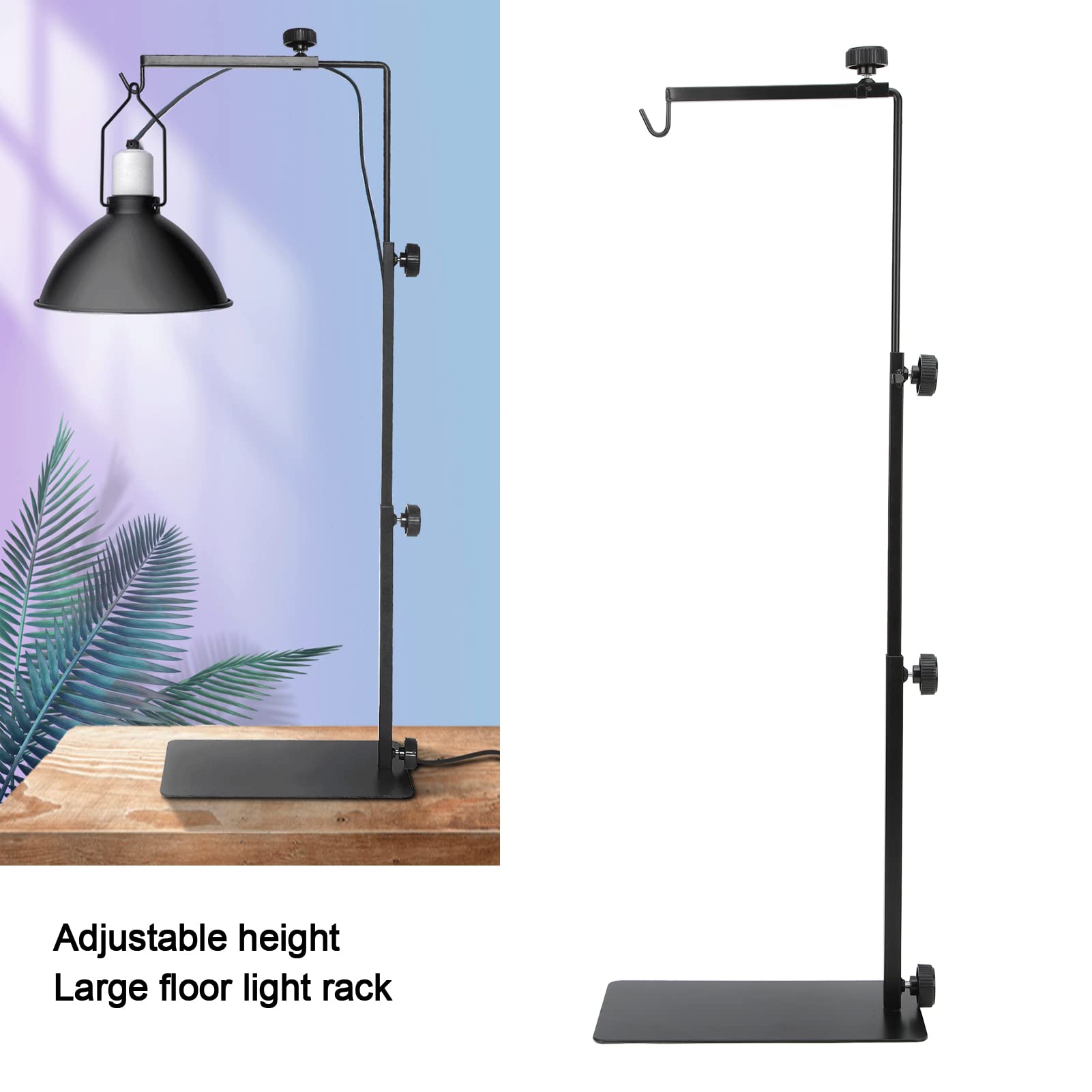 KIMISS Portalampada Prendisole per Terrario, Supporto per Rettili Luce Termica Installazione Semplice Forniture per Animali Domestici Rettili Anfibi Lampade Tappetini Elevata Durezza