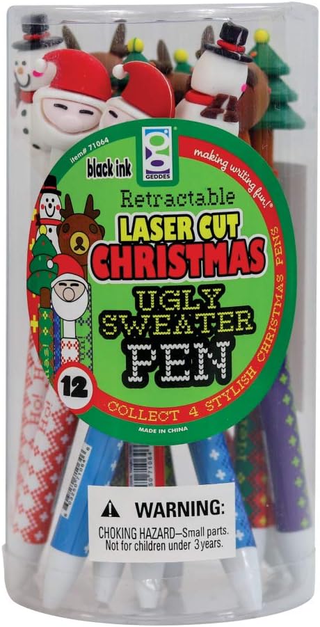 Raymond Geddes Ugly Sweater Christmas Pen (Pack of 12)