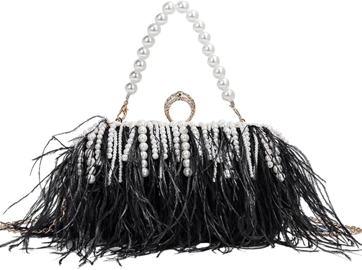 Borsa Da Sera Con Perle In Pelle PU - Pochette Elegante Per Matrimoni E Feste - Foto 9