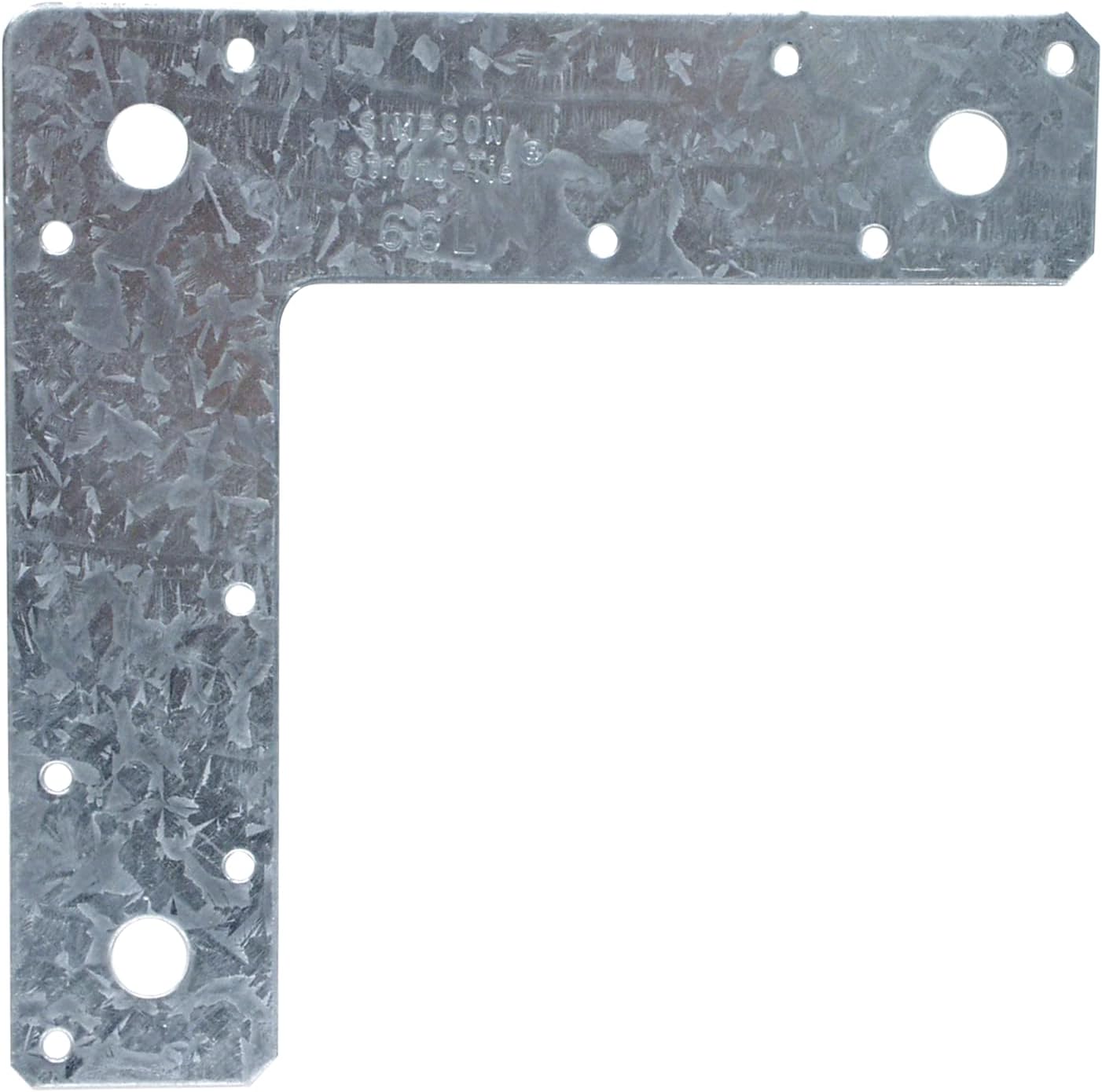 Simpson Strong-Tie 66L 6 in. x 6 in. 14-Gauge Galvanized L Strap (Pack of 10)