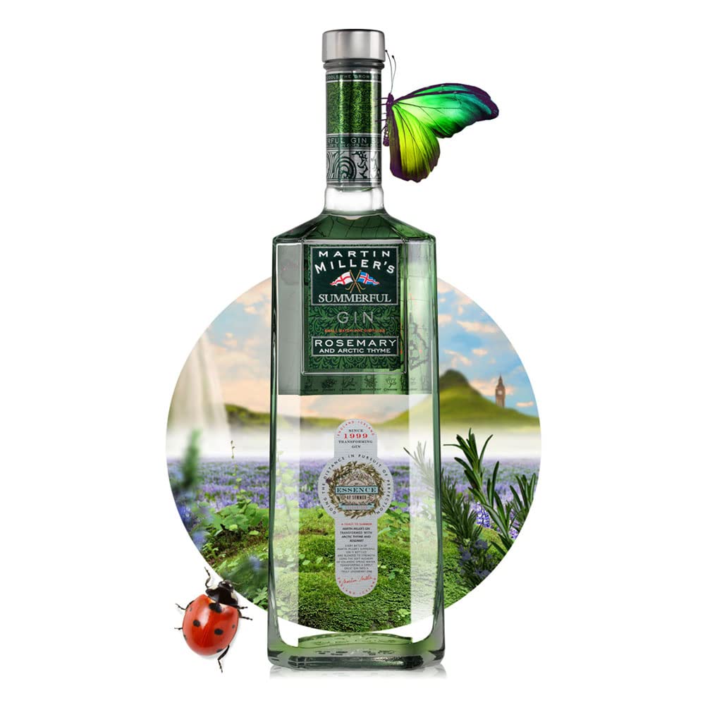 Martin Miller's Summerful Gin - Ginebra Premium - Botella 700 ml & Gin Ginebra, 700ml