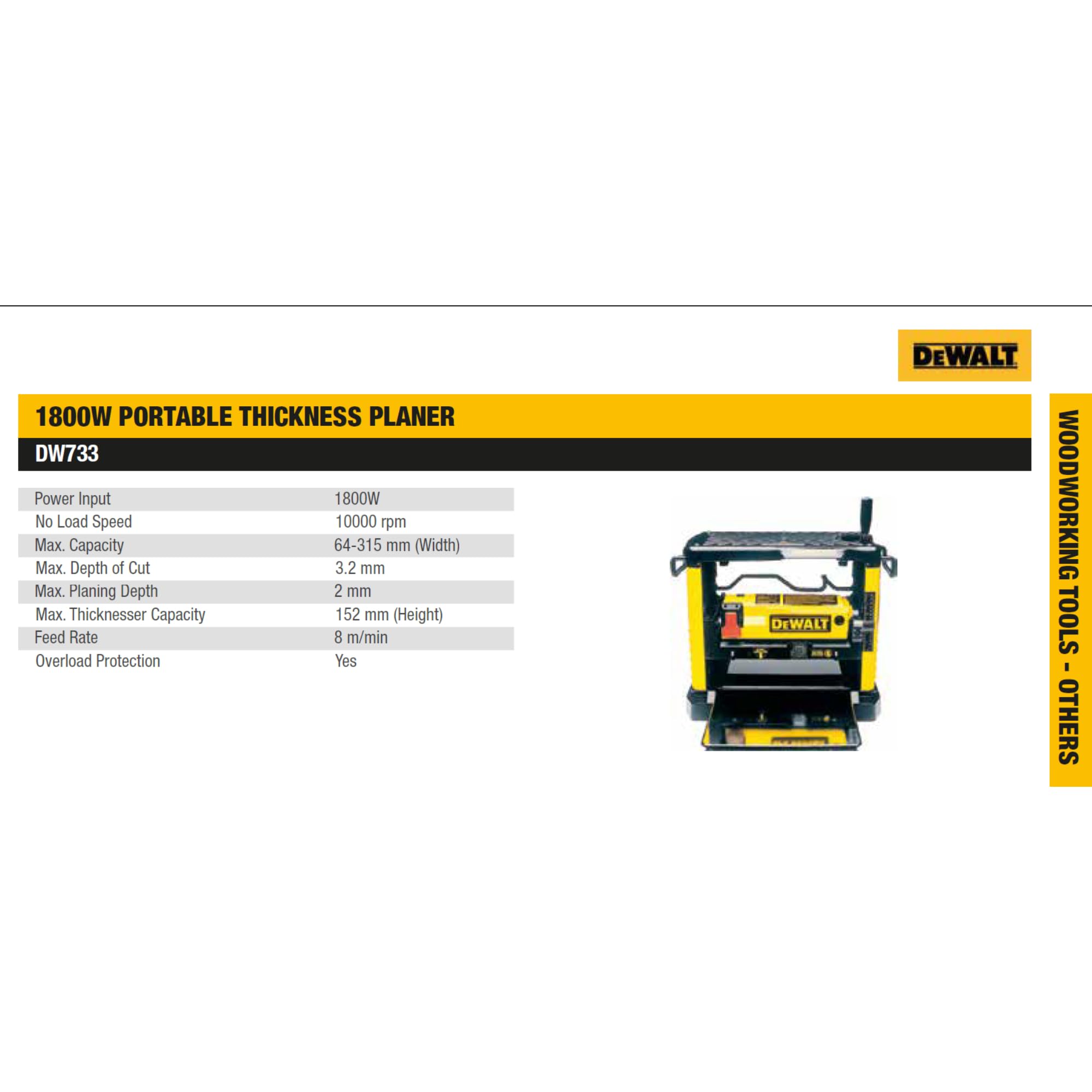 DeWalt DW733-QS - Regrueso Portátil 1.800W 317mm