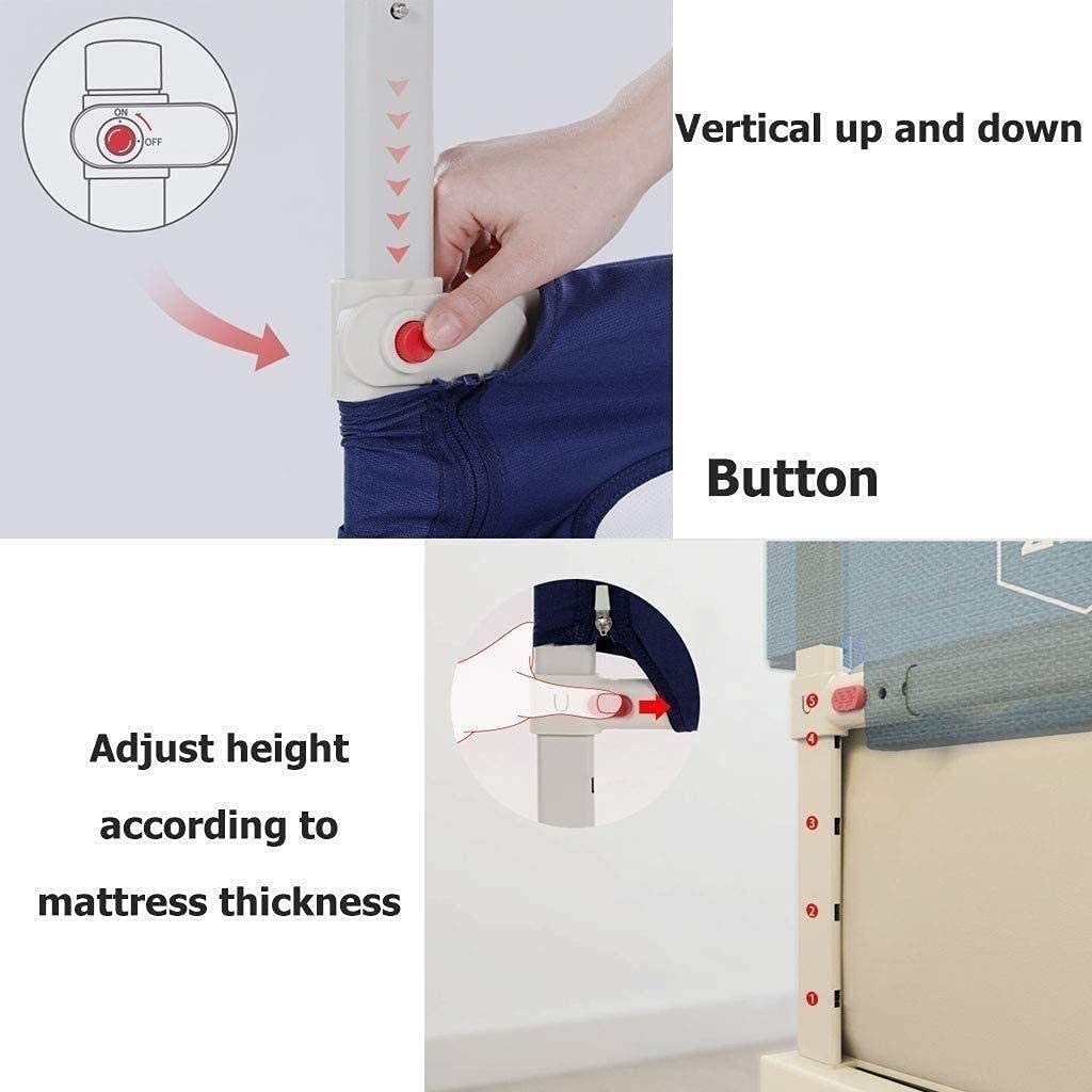 Box per Bambini Ringhiera per Lettino per Bambini Ringhiera per Letto Portatile Protezione di Sicurezza Regolabile in Altezza per Bambini Bambini Giocattolo Regolabile da 75 a 92 c