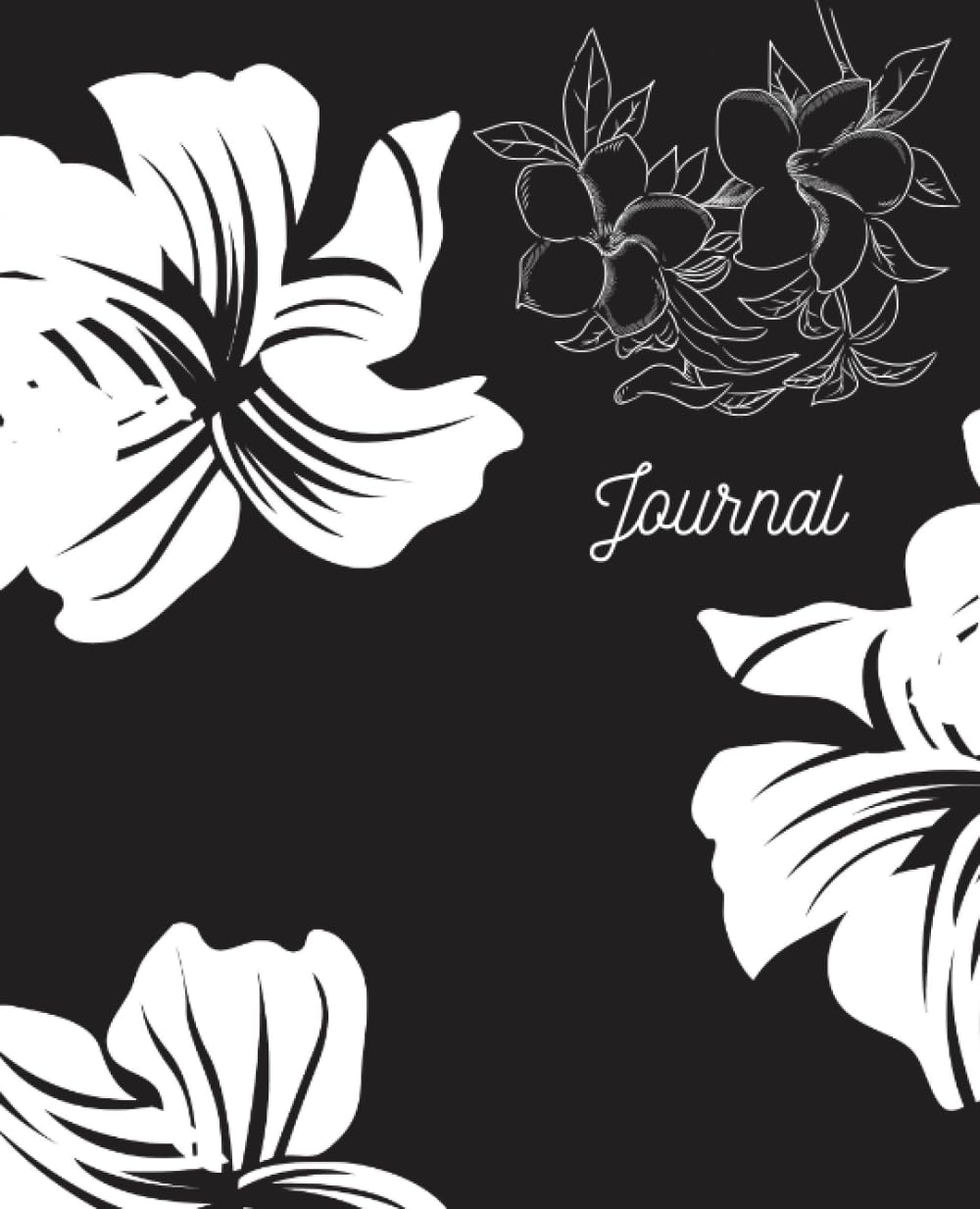 Independently published 100 Page Black and White Floral Journal