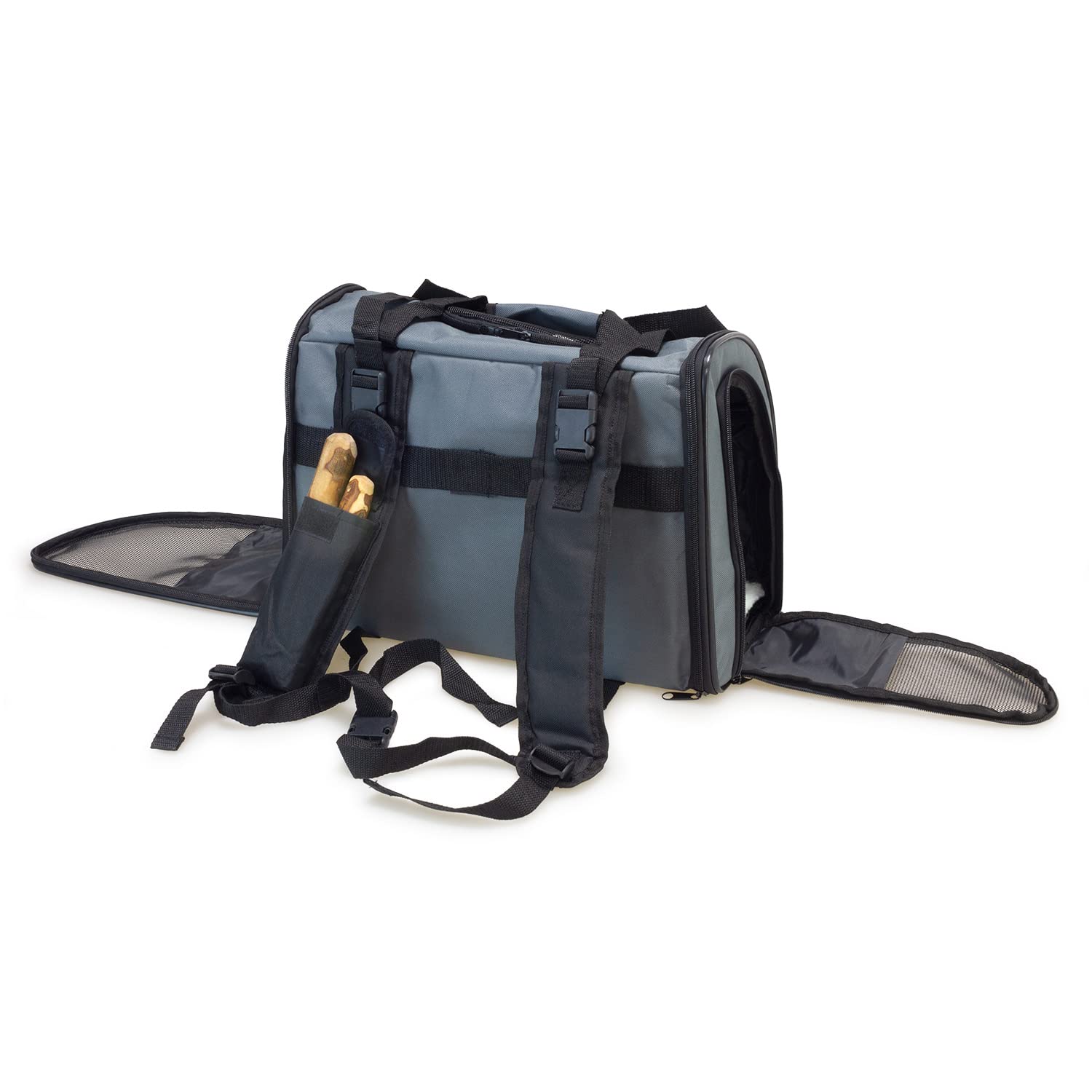 ARQUIVET Mochila para Perros y Gatos Luxury - 3 Aperturas - 41 x 21 x 30 cm - Transportín para Animales pequeños o roedores - Accesorios y Bolsas para Mascotas