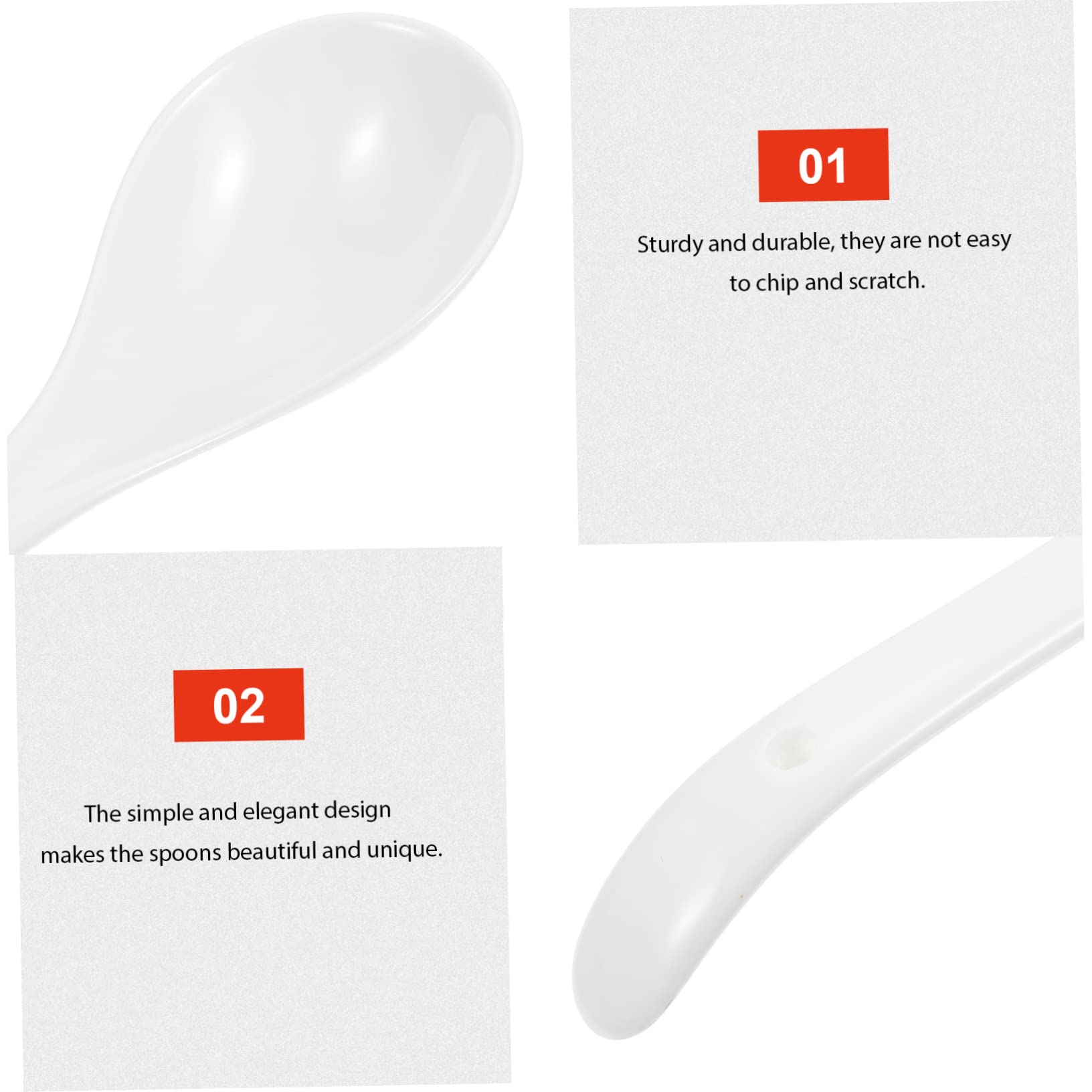 6pezzi Cucchiai Da Zuppa in Cucchiai Per Casa Accessori Da Cucina Forniture Da Cucina in Spessi Design Semplice e Resistente