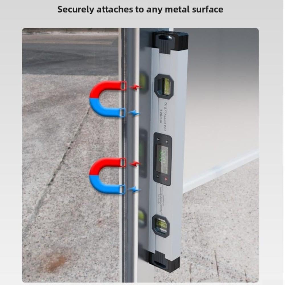 GLOBALHUT Inclinomètre Électronique 400mm Alliage d'Aluminium pour Robuste