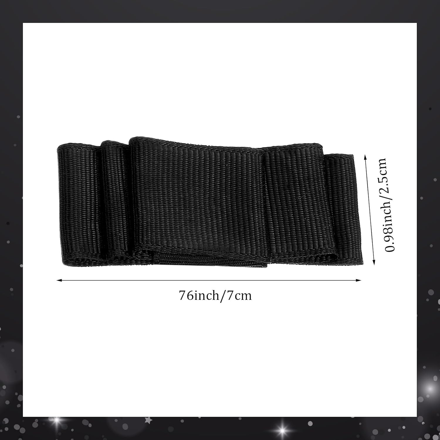 A Pair Black Bow Shoe Clips for Women Dress Shoes, Elegant Plain Ribbon Bow Butterfly Shoe Clips Detachable Shoes Buckles Boot Decoration for Heels Flats Wedding Prom - Image 2