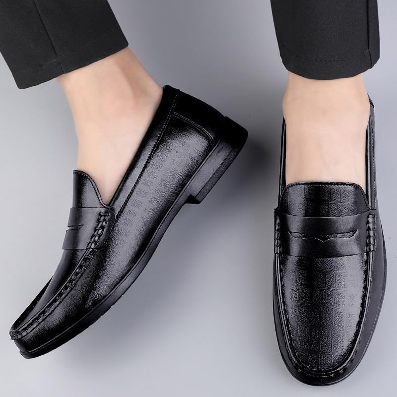 YZABEL Men's Slip On Classic Fashion Casual Dress Business Shoes, Summer Lightweight Comfortable Soft-Soled Non-Slip Oxfords Dress Shoes2