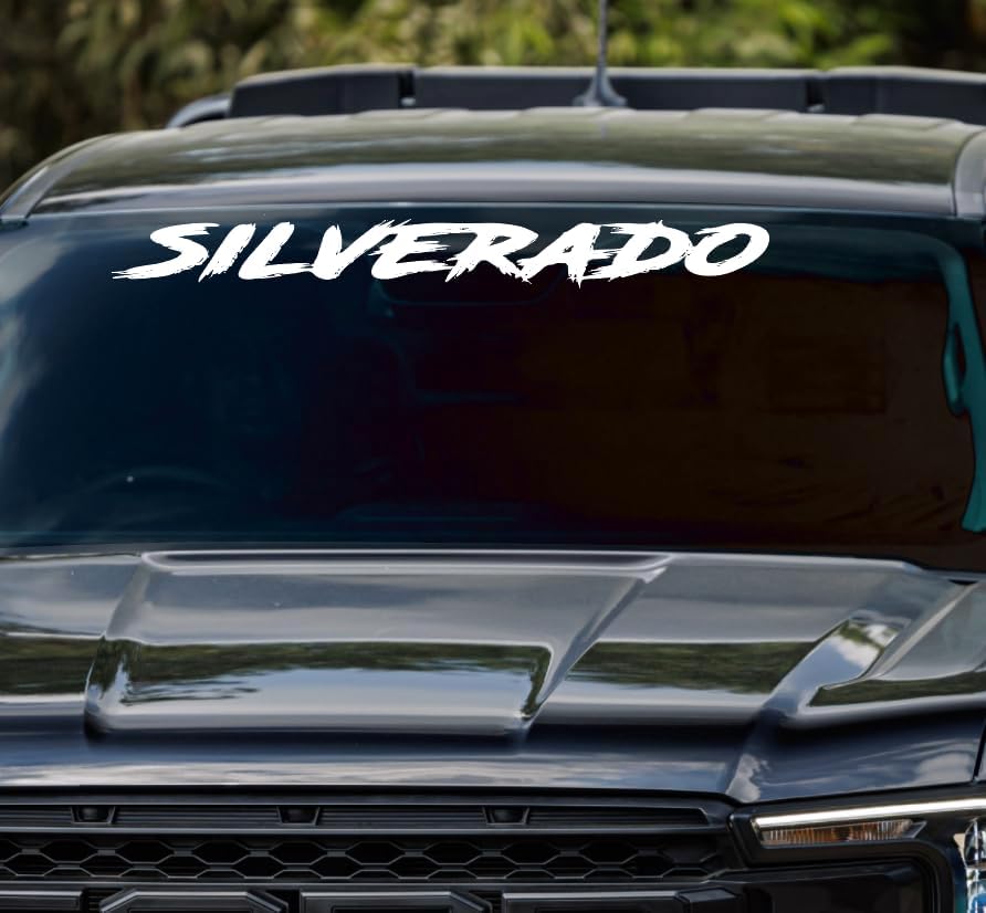 Miniatura 1 de Generic Silverado 3MAVERY - Adhesivo adhesivo, blanco, 36 x 5 pulgadas, vida útil al aire libre + 7 años, vinilo, para camiones