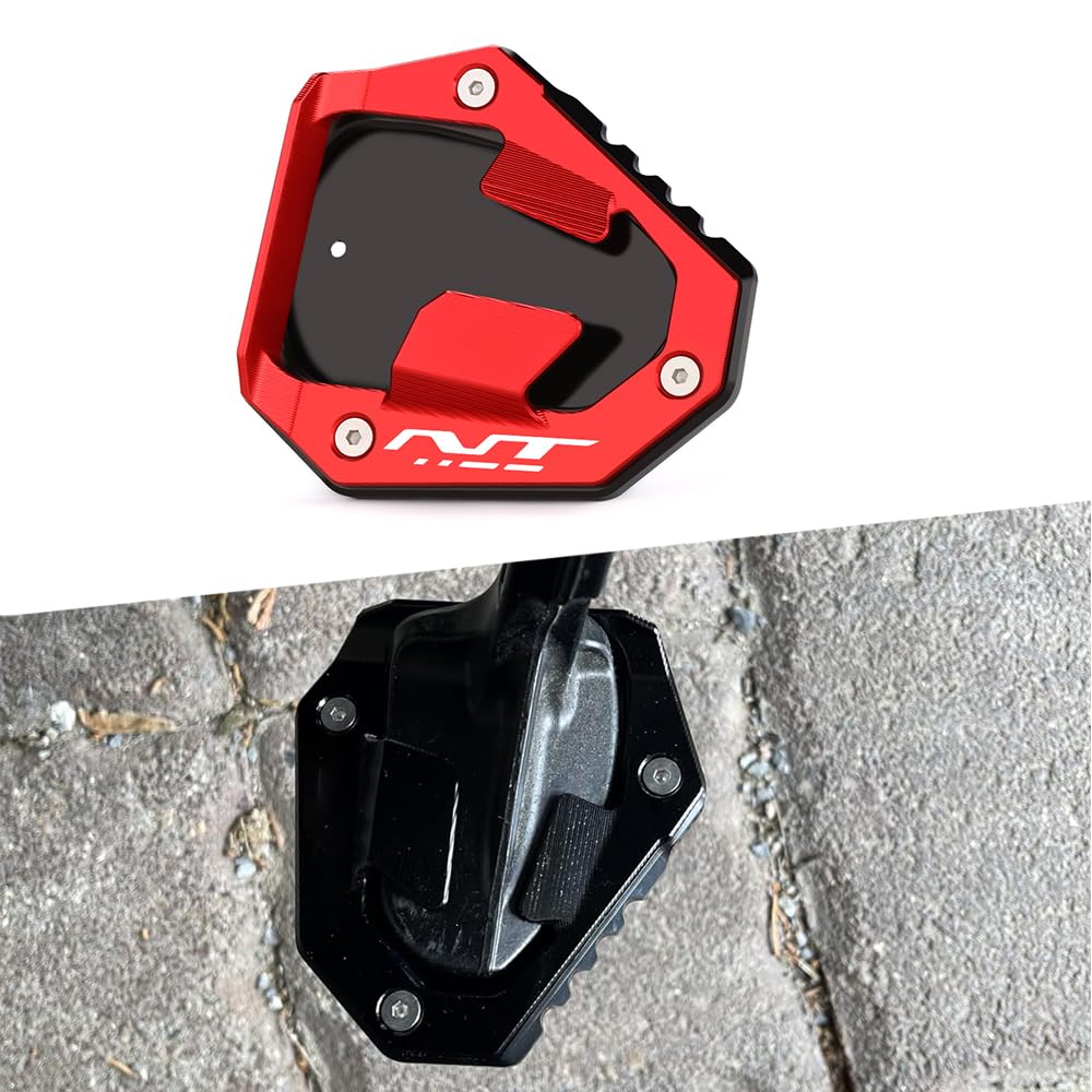 Modeer Podkładka przedłużająca stopę stelaża bocznego do Honda NT1100 2022-2025 Motocykl CNC Akcesoria Czerwony