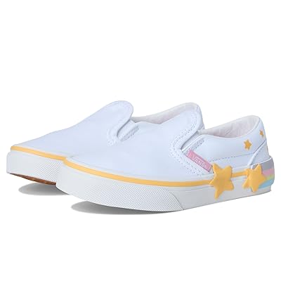 Vans Kids Classic Slip On Star (Little Kid) Kids Shoes White/Multi
