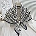 Designer Fashion Silk Scarf, Monogram Print Pattern, Hair Bandanas Scarf For Women Square Neck Wrap