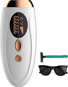 Remoção de pelos IPL, depilação a laser em casa para mulheres e homens, 999.999 Flashes Dispositivo permanente de remoção de pelos na linha do biquíni das pernas e braços do rosto