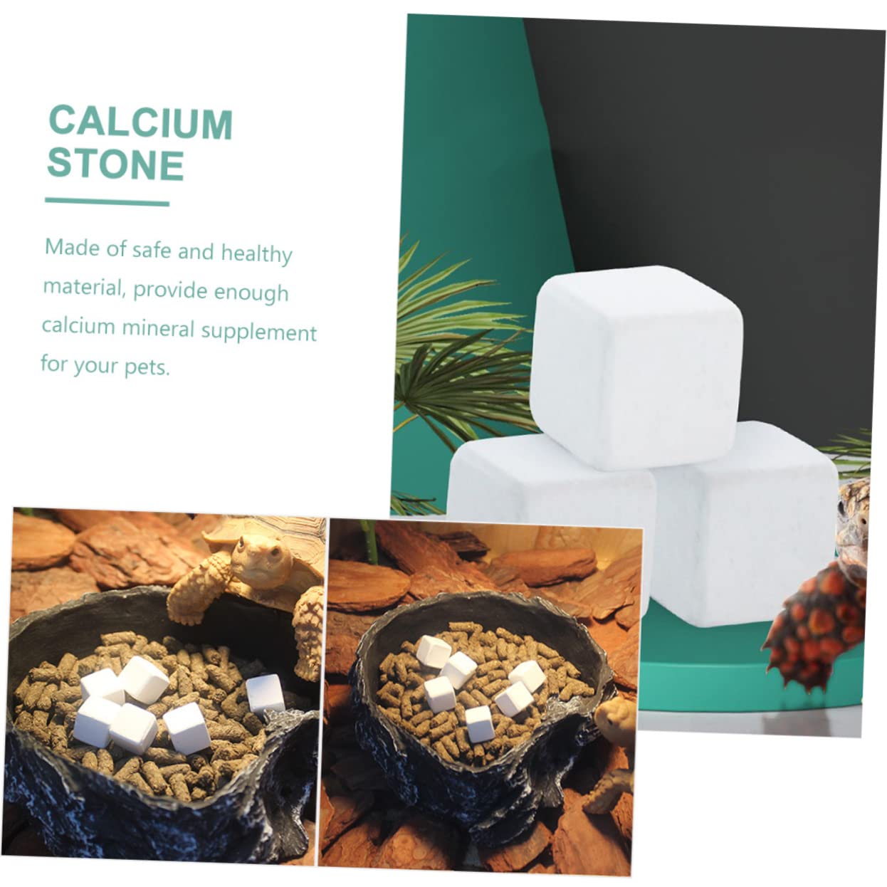 Mipcase 20 Piezas Suministros Seguros Pescado Mineral Calcio Acuario Molar Agua Dulce Bloques Lagarto Reptil Eliminación Minerales Molienda Sustrato para Reptiles Profesionales Piedras
