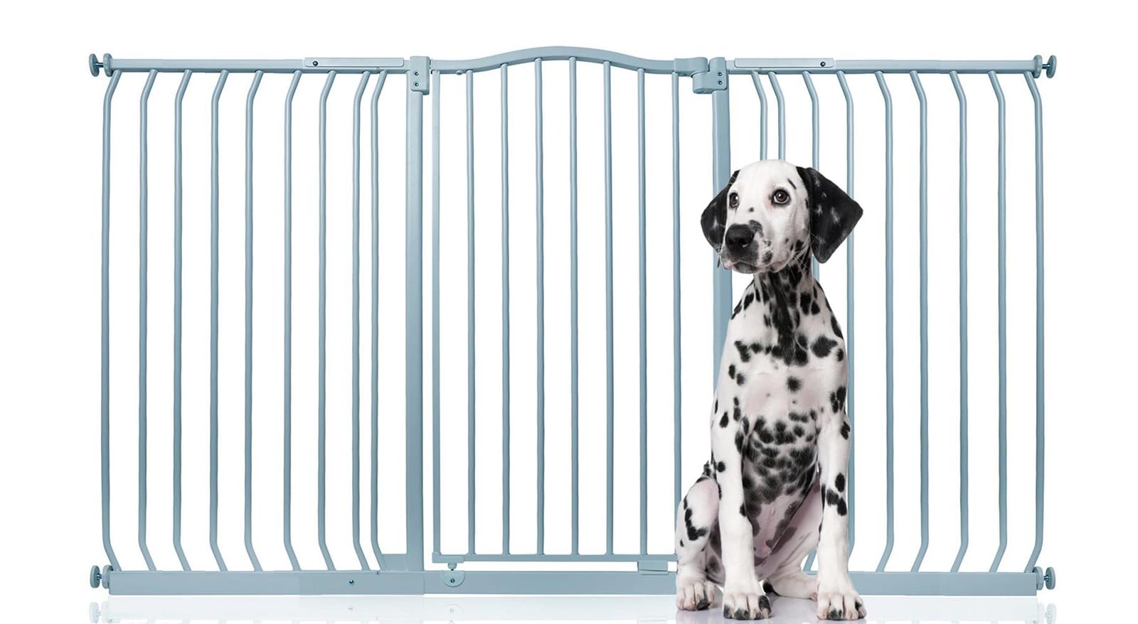 Bettacare Grey Extra Tall Curved Top Gate, 161Cm - 170Cm, Matt 100Cm High, Pressure Fit Pet Gate For Dog & Puppy, Easy Install