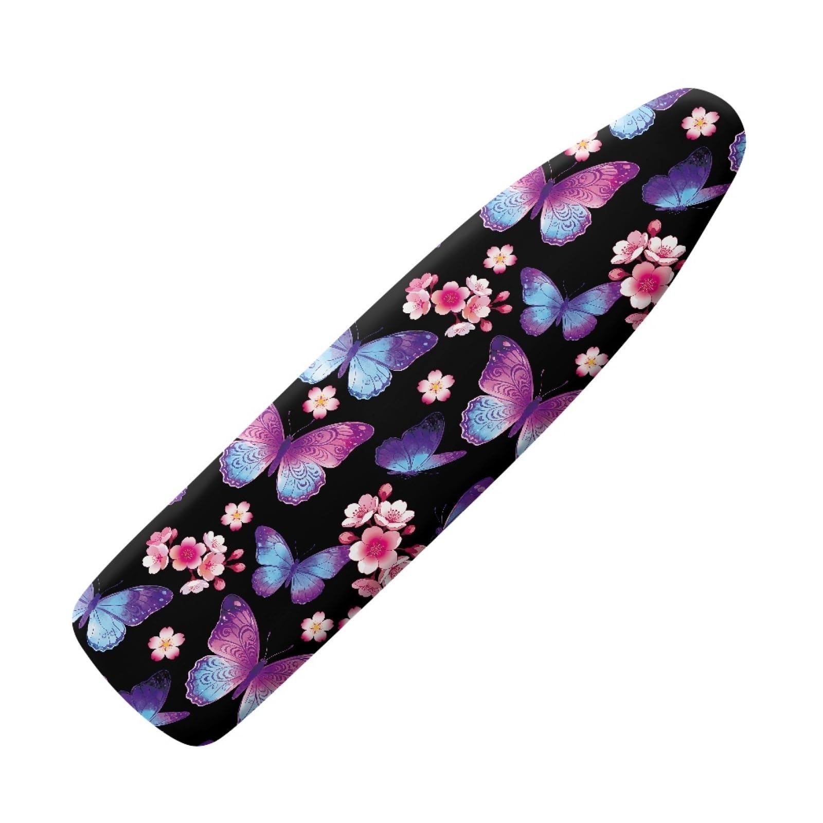 Extra large ironing board cover 140 x 45 Blue Butterfly Thick cotton pad Ironing Board Cover Elastic washable,Resist Scorching and Staining,Heat Reflective & Vapour Permeable,Easy Fit