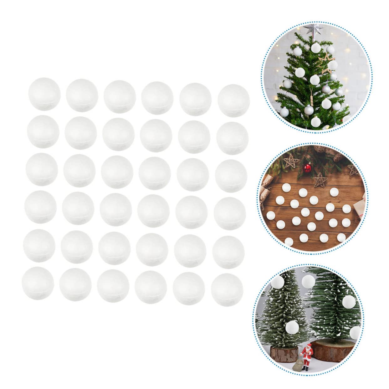NUOBESTY 2000pezzi Palline Polistirolo per Fai Te Sfere Foam Bianche per Decorazioni Natalizie e Matrimoni per Progetti Creativi e Giocattoli Educativi