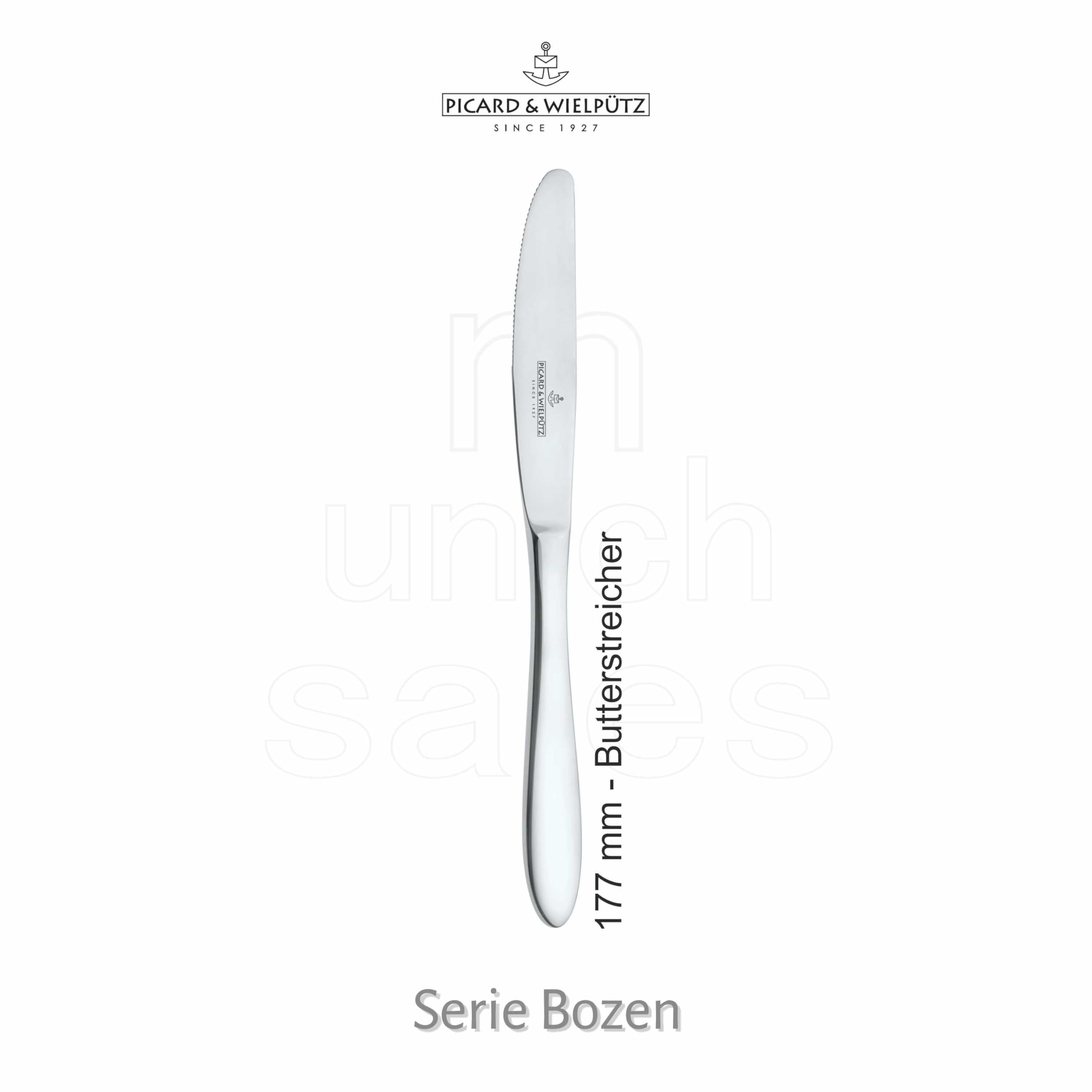 Picard & Wielpütz - 6 Brot Buttermesser - Serie Bozen - Edelstahl - poliert - spülmaschinenfest