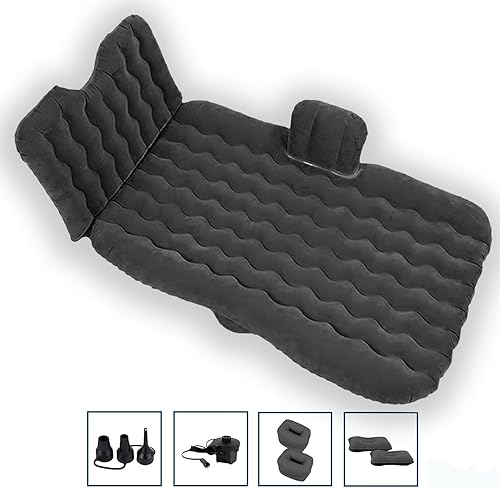Miniatura 8 de Zone Tech - Colchón inflable de viaje para automóvil, asiento trasero, kit de bomba de calidad premium, cama automotriz para acampar de vacaciones