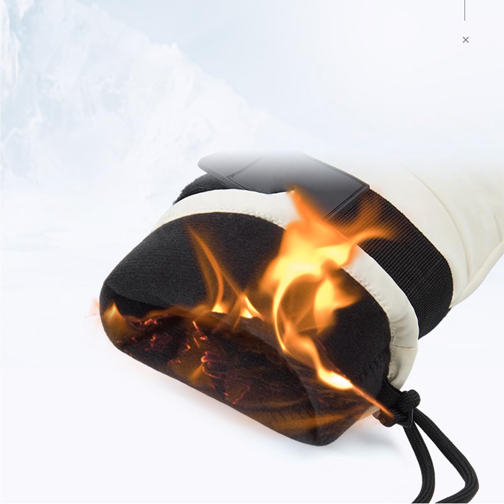 Guantes de invierno | Guantes térmicos para pantalla táctil | Guantes de nieve impermeables con forro polar con protector de muñeca | Protección contra el clima frío para hombres, motocicleta, esquí