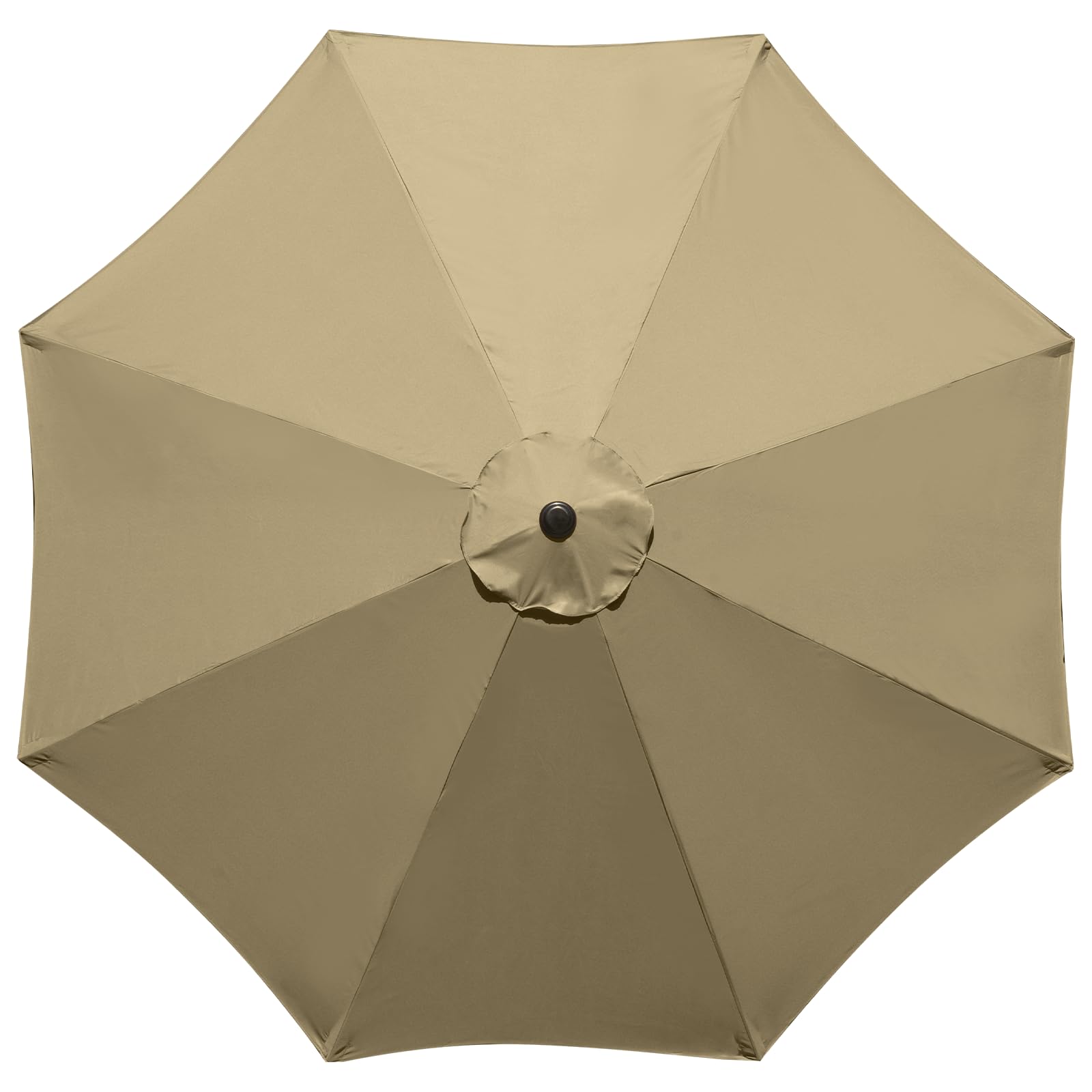Toldo de repuesto para sombrilla de patio de 10 pies, para 8 varillas, sombrilla de mercado y mesa, toldo universal fuerte y grueso, protección UV, solo toldo (gris pardo)