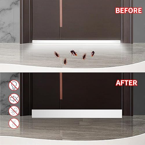 Miniatura 5 de Burlete para puerta, 36 pulgadas de longitud, tope de puerta cortable para parte inferior de la puerta, fuerte adhesivo para puertas exteriores e