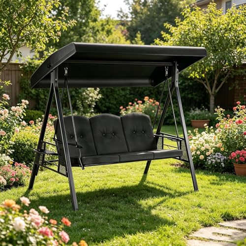 Cubierta para columpio de patio impermeable con lona resistente al viento 4