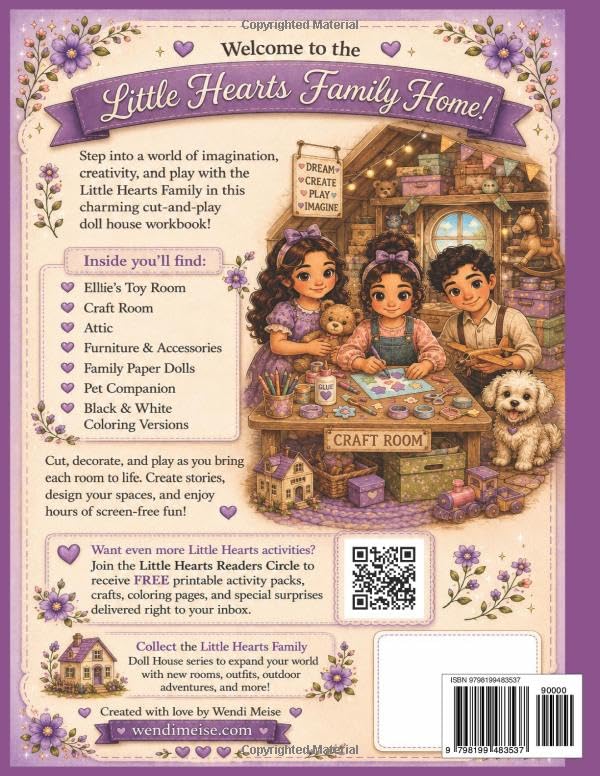 Little Hearts Family Paper Dolls & Doll House: The Sweet Dreams Collection: A Cut-and-Play Doll House Workbook Featuring Family Paper Dolls & Outfits, ... fun filled with imagination and heart.) image 3