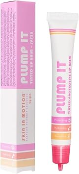 Skin in Motion | Plump It Hydrating, Nourishing & Protecting Tinted Lip Balm with SPF 30 | Long Lasting Plumping Lip Balm Gloss | Sheer Berry Pink, 15ml