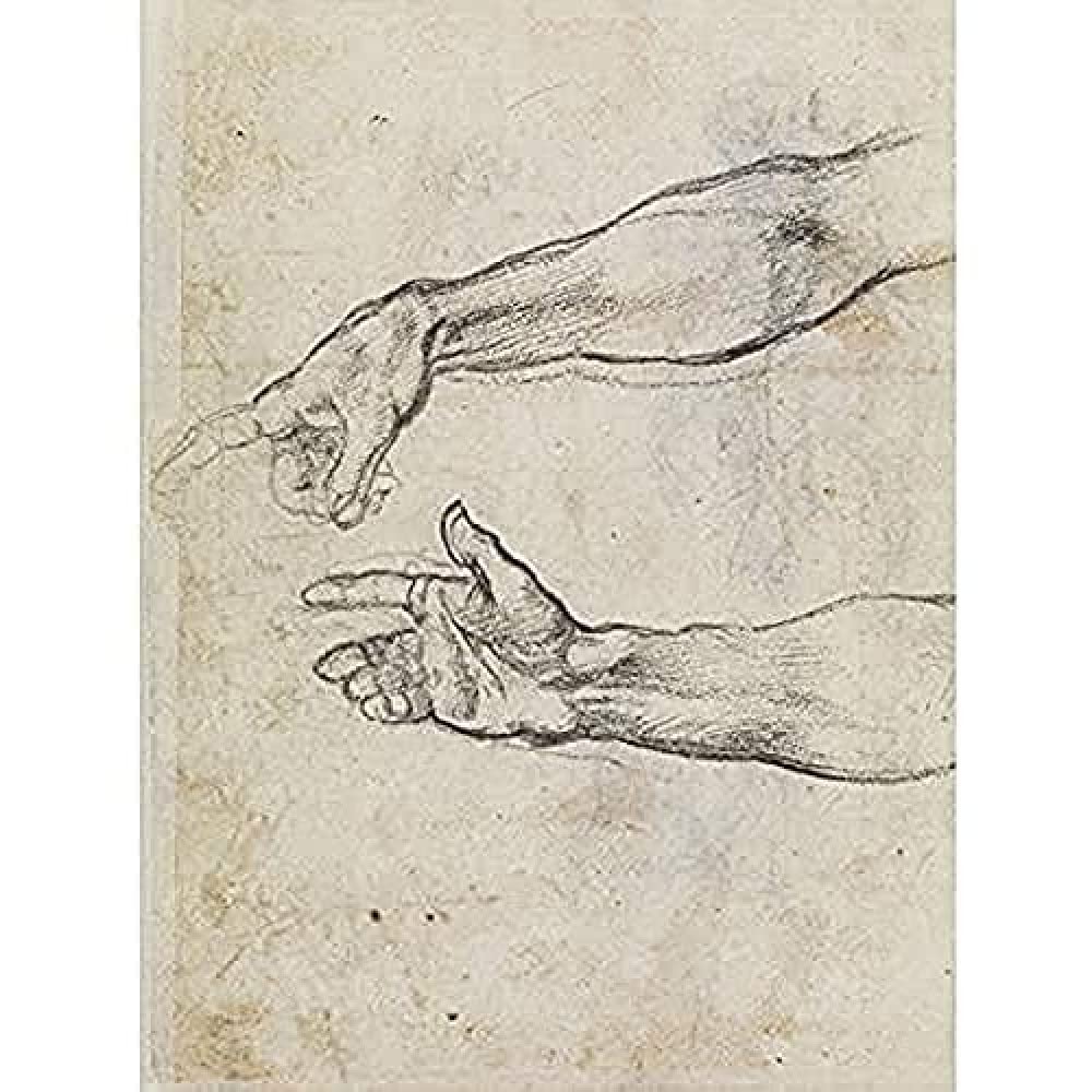 Michelangelo Fresco Noah Sistine Chapel Sketch Art Print Canvas Premium Wall Decor Poster Mural