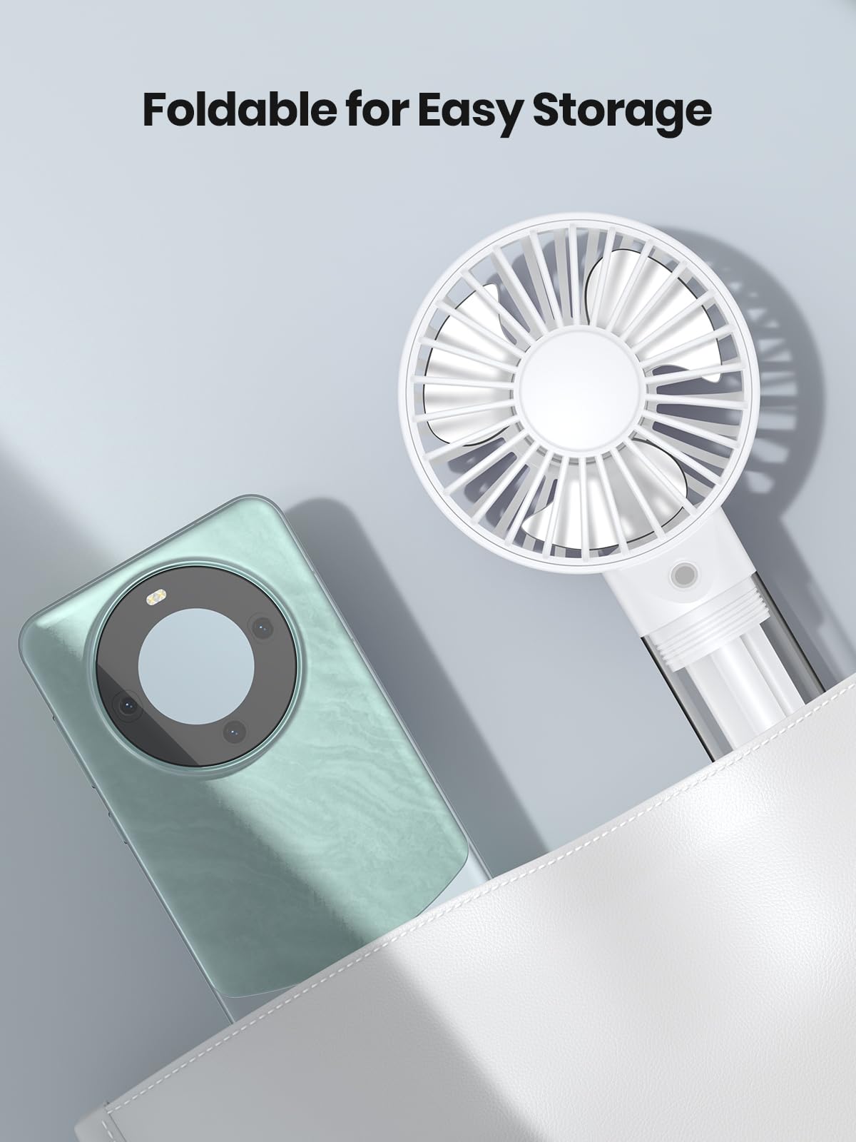 HandFan Ventilateur brumisateur portable amélioré, ventilateur personnel rechargeable, mini