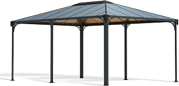 Palram - Canopia Martinique 5000 12 x 16 x 9 Metal, Gray/Bronze
