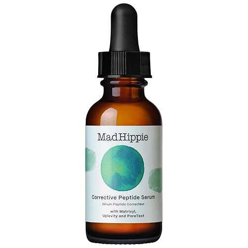 Mad Hippie Suero de péptidos correctivos para la cara – Péptidos de colágeno que aprietan la piel, esenciales antiarrugas, 1.02 onzas líquidas