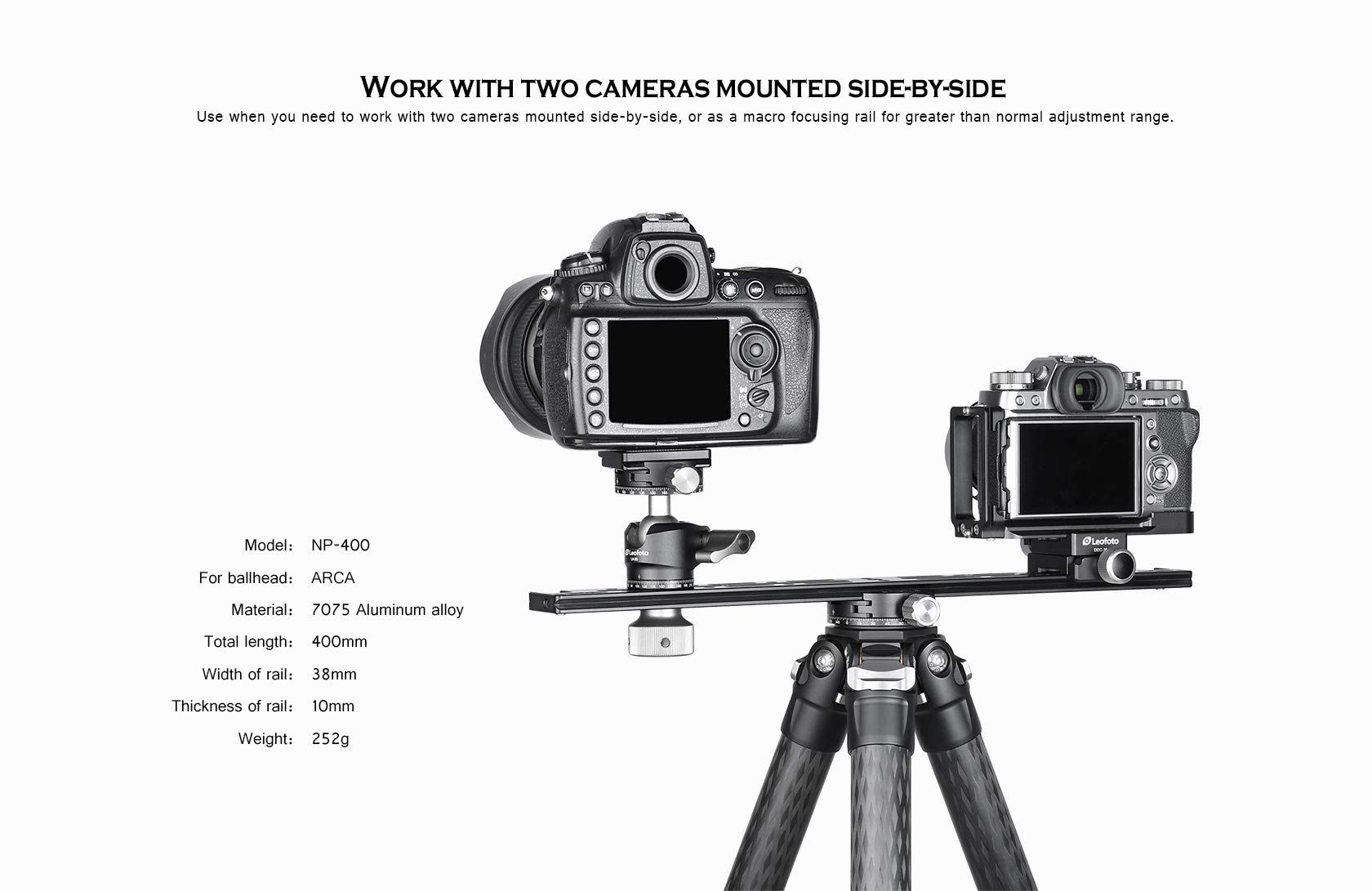 Amazon.co.jp: LEOFOTO NP-400 400mm ダブルプラットフォーム/カメラ2