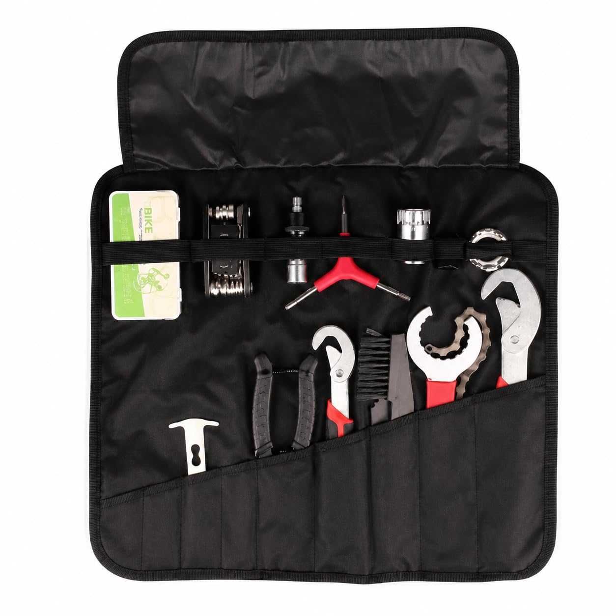 Kit Riparazione, Multi-tool Bici con Pompa per Pneumatici, Attrezzi Bici in Metallo per Manutenzione e Viaggio