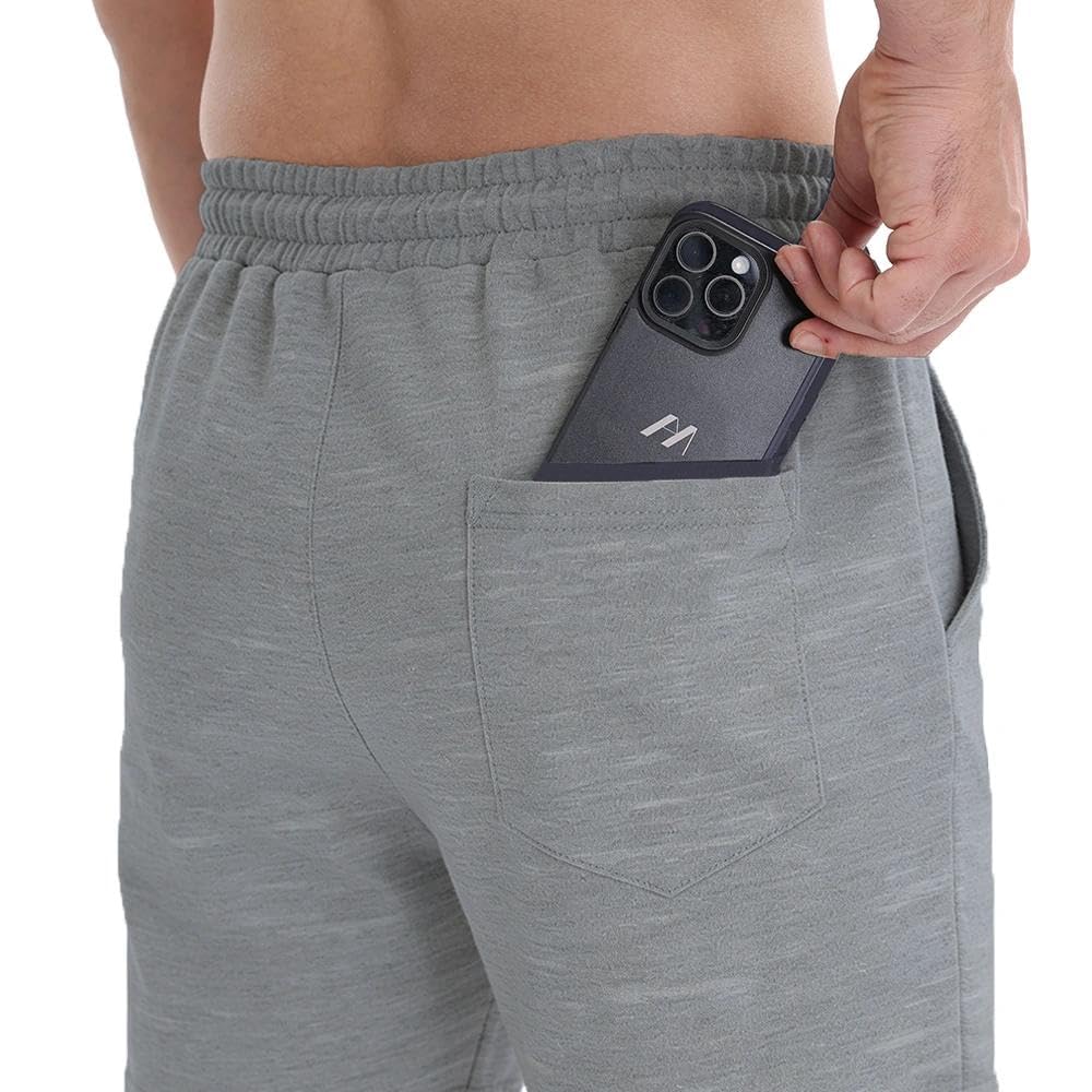 ZOXOZ Pantaloni Sportivi Uomo Cotone con Tasche Elastico in Vita con Coulisse