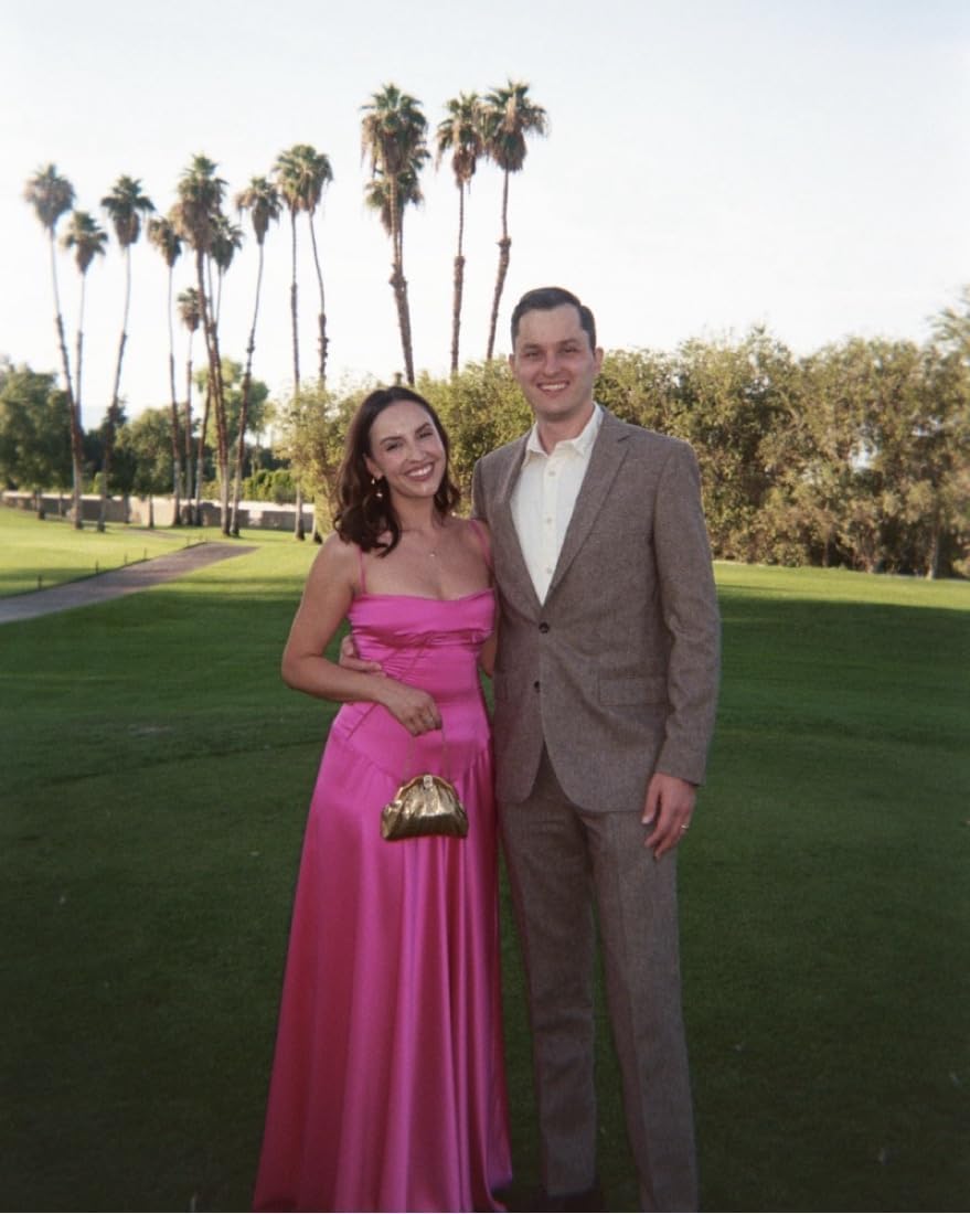 Long Satin Bridesmaid Dresses for Women Formal A-Line Corset Wedding Guest Dress Evening Party - Image 5