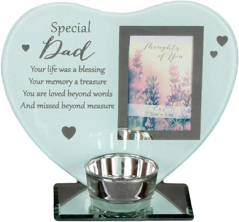 Special Remembrance Memorial Dad Tea Light Holder, one size,White