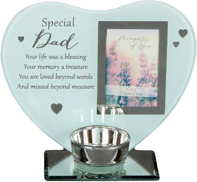 Special Remembrance Memorial Dad Tea Light Holder, one size,White