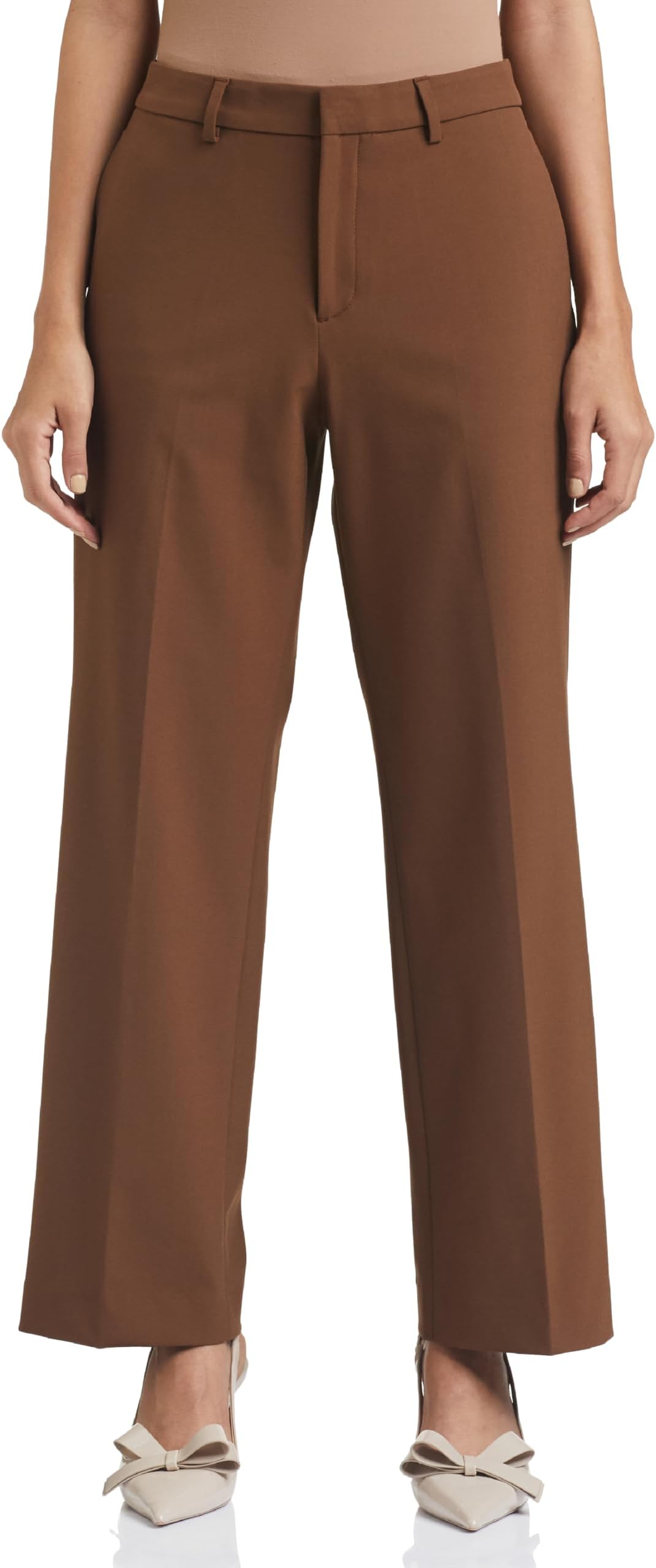 - Women's Wide Leg 4-Way Stretch Formal Trousers | Flexi-Waist | Waistband Gripper | Desk-to-Dinner (Available in Plus Sizes)